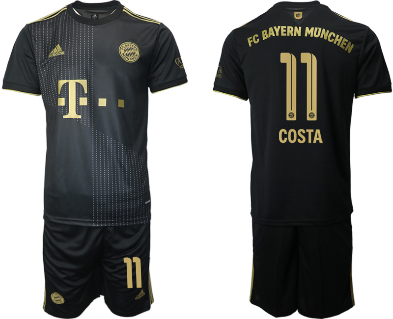 Men 2021-2022 Club Bayern Munich away black #11 Adidas Soccer Jersey->bayern munich jersey->Soccer Club Jersey